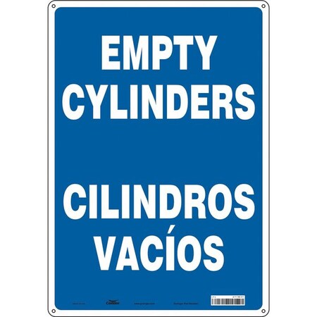 Safety Sign, 20 in H, 14 in W, Polyethylene, Vertical Rectangle, English, Spanish, 471M37 MPN:471M37