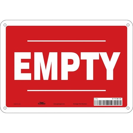 Safety Sign, 7 in Height, 10 in Width, Polyethylene, Vertical Rectangle, English, 471M49 MPN:471M49
