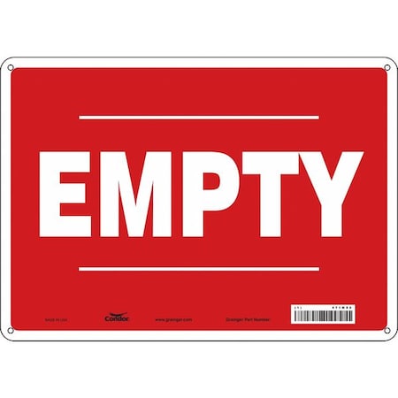 Safety Sign, 10 in Height, 14 in Width, Polyethylene, Horizontal Rectangle, English, 471M50 MPN:471M50