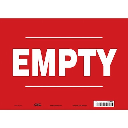 Safety Sign, 10 in Height, 14 in Width, Vinyl, Horizontal Rectangle, English, 471M52 MPN:471M52