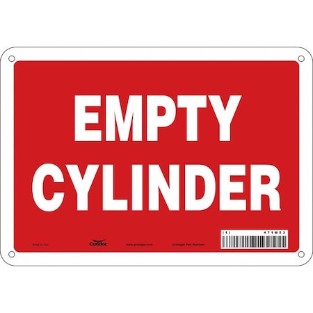 Safety Sign, 7 in Height, 10 in Width, Aluminum, Vertical Rectangle, English, 471M53 MPN:471M53