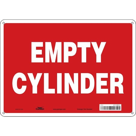 Safety Sign, 10 in Height, 14 in Width, Aluminum, Horizontal Rectangle, English, 471M54 MPN:471M54