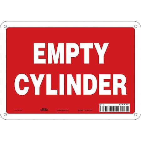 Safety Sign, 7 in Height, 10 in Width, Polyethylene, Vertical Rectangle, English, 471M55 MPN:471M55