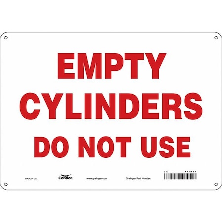 Safety Sign, 10 in Height, 14 in Width, Polyethylene, Horizontal Rectangle, English, 471M64 MPN:471M64