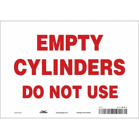 Safety Sign, 7 in Height, 10 in Width, Vinyl, Vertical Rectangle, English, 471M65 MPN:471M65