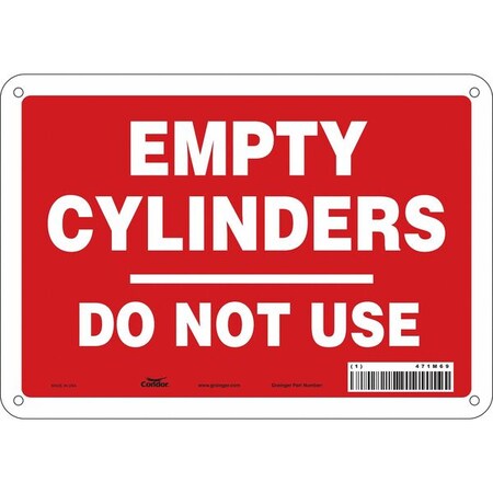 Safety Sign, 7 in Height, 10 in Width, Polyethylene, Vertical Rectangle, English, 471M69 MPN:471M69