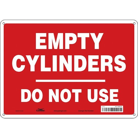 Safety Sign, 10 in Height, 14 in Width, Polyethylene, Horizontal Rectangle, English, 471M70 MPN:471M70