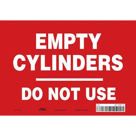 Safety Sign, 7 in Height, 10 in Width, Vinyl, Vertical Rectangle, English, 471M71 MPN:471M71