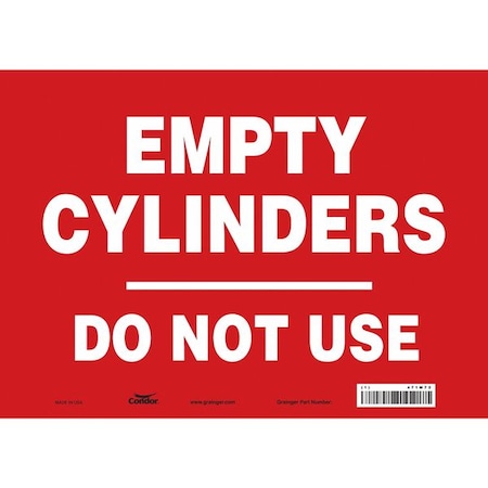 Safety Sign, 10 in Height, 14 in Width, Vinyl, Horizontal Rectangle, English, 471M72 MPN:471M72