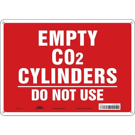 Safety Sign, 10 in Height, 14 in Width, Aluminum, Horizontal Rectangle, English, 471M74 MPN:471M74