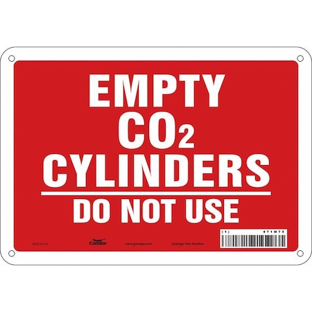 Safety Sign, 7 in Height, 10 in Width, Polyethylene, Vertical Rectangle, English, 471M75 MPN:471M75