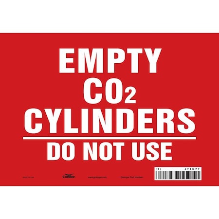 Safety Sign, 7 in Height, 10 in Width, Vinyl, Vertical Rectangle, English, 471M77 MPN:471M77