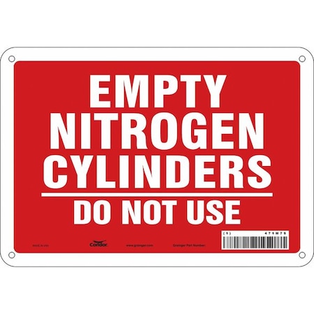 Safety Sign, 7 in Height, 10 in Width, Aluminum, Vertical Rectangle, English, 471M79 MPN:471M79