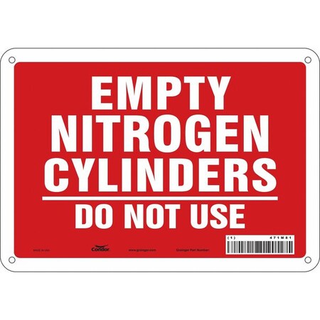 Safety Sign, 7 in Height, 10 in Width, Polyethylene, Vertical Rectangle, English, 471M81 MPN:471M81