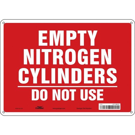 Safety Sign, 10 in Height, 14 in Width, Polyethylene, Horizontal Rectangle, English, 471M82 MPN:471M82