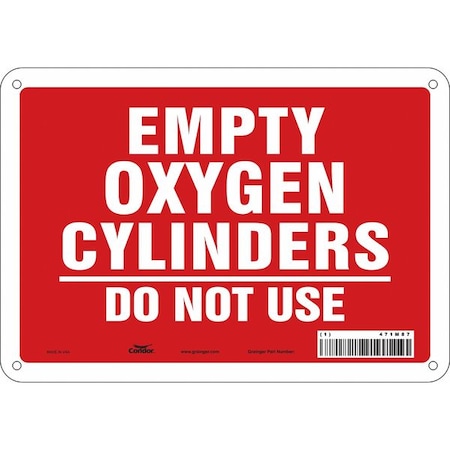 Safety Sign, 7 in Height, 10 in Width, Polyethylene, Vertical Rectangle, English, 471M87 MPN:471M87