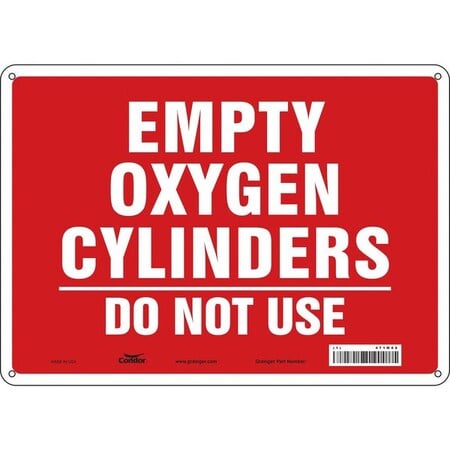 Safety Sign, 10 in Height, 14 in Width, Polyethylene, Horizontal Rectangle, English, 471M88 MPN:471M88