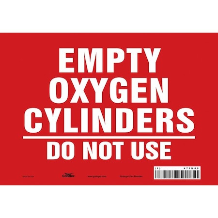 Safety Sign, 7 in Height, 10 in Width, Vinyl, Vertical Rectangle, English, 471M89 MPN:471M89