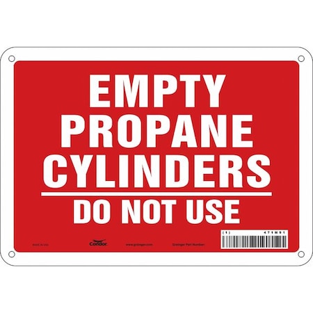 Safety Sign, 7 in Height, 10 in Width, Aluminum, Vertical Rectangle, English, 471M91 MPN:471M91