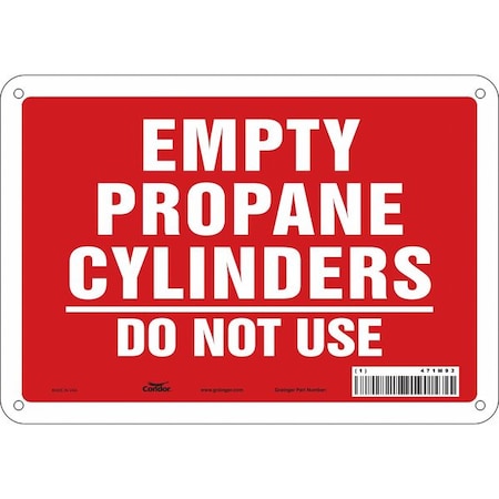 Safety Sign, 7 in Height, 10 in Width, Polyethylene, Vertical Rectangle, English, 471M93 MPN:471M93