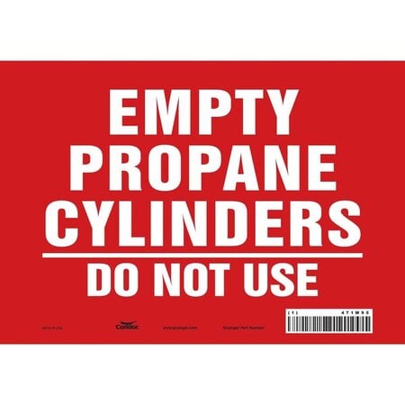 Safety Sign, 7 in Height, 10 in Width, Vinyl, Vertical Rectangle, English, 471M95 MPN:471M95