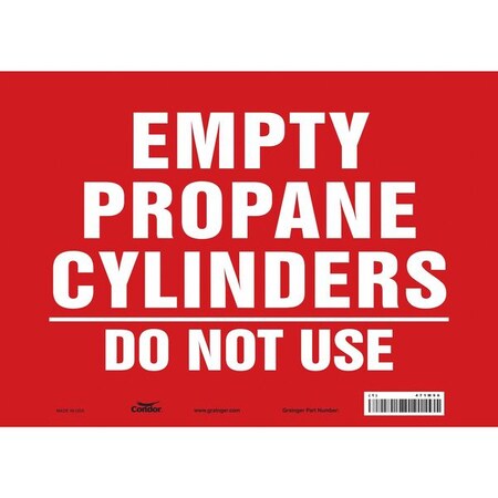 Safety Sign, 10 in Height, 14 in Width, Vinyl, Horizontal Rectangle, English, 471M96 MPN:471M96