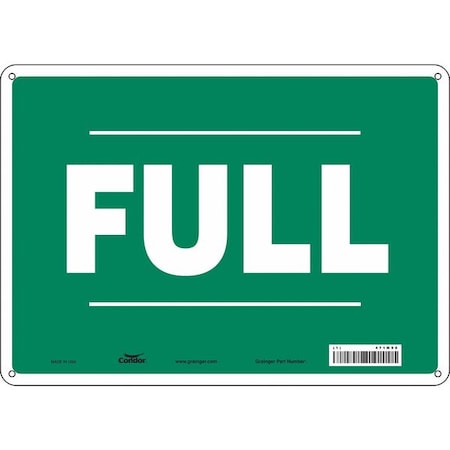 Safety Sign, 10 in Height, 14 in Width, Aluminum, Horizontal Rectangle, English, 471M98 MPN:471M98