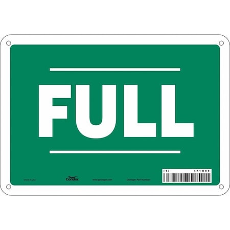 Safety Sign, 7 in Height, 10 in Width, Polyethylene, Vertical Rectangle, English, 471M99 MPN:471M99