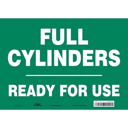 Safety Sign, 10 in Height, 14 in Width, Vinyl, Horizontal Rectangle, English, 471N15 MPN:471N15