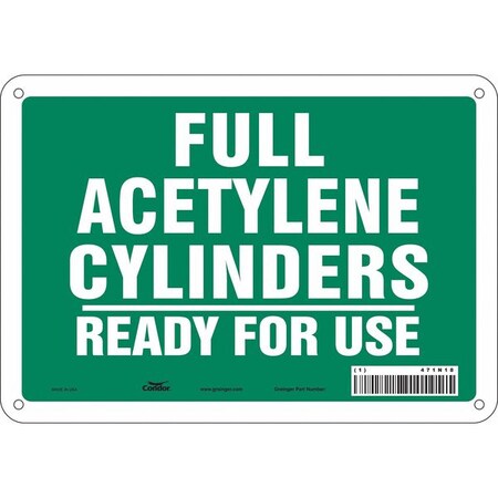 Safety Sign, 7 in Height, 10 in Width, Polyethylene, Vertical Rectangle, English, 471N18 MPN:471N18