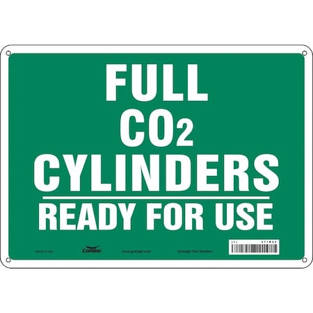 Safety Sign, 10 in Height, 14 in Width, Polyethylene, Horizontal Rectangle, English, 471N25 MPN:471N25