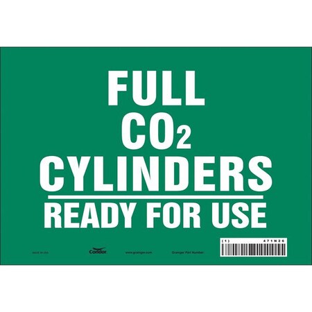 Safety Sign, 7 in Height, 10 in Width, Vinyl, Vertical Rectangle, English, 471N26 MPN:471N26