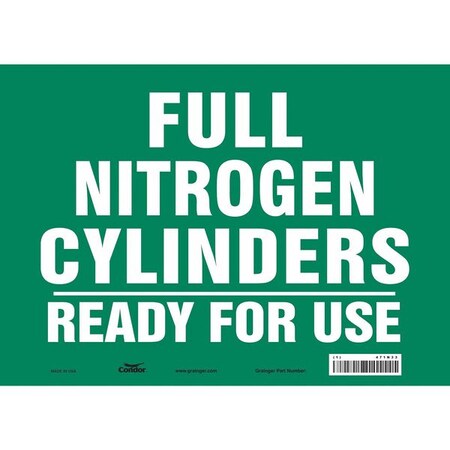 Safety Sign, 10 in Height, 14 in Width, Vinyl, Horizontal Rectangle, English, 471N33 MPN:471N33