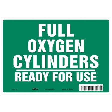 Safety Sign, 7 in Height, 10 in Width, Vinyl, Vertical Rectangle, English, 471N38 MPN:471N38