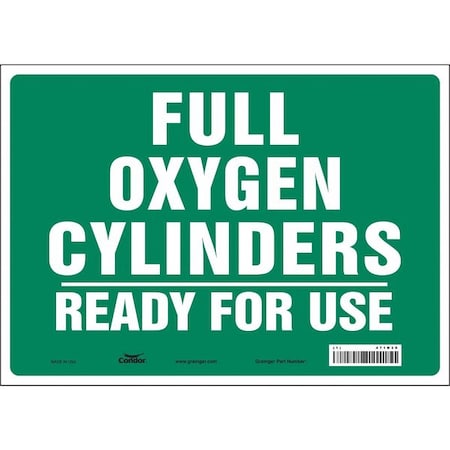 Safety Sign, 10 in Height, 14 in Width, Vinyl, Horizontal Rectangle, English, 471N39 MPN:471N39