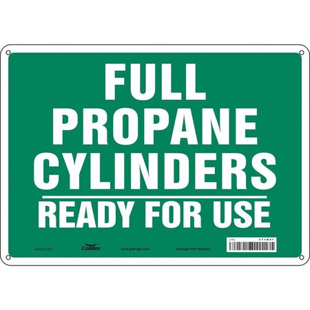 Safety Sign, 10 in Height, 14 in Width, Aluminum, Horizontal Rectangle, English, 471N41 MPN:471N41