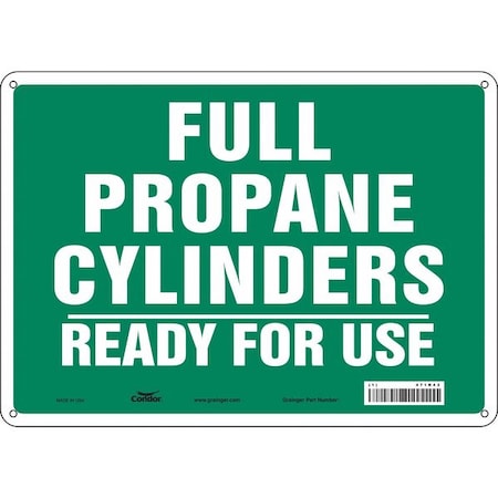 Safety Sign, 10 in Height, 14 in Width, Polyethylene, Horizontal Rectangle, English, 471N43 MPN:471N43