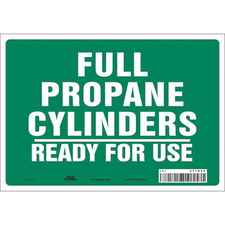 Safety Sign, 7 in Height, 10 in Width, Vinyl, Vertical Rectangle, English, 471N44 MPN:471N44