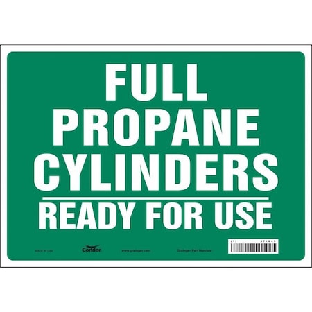 Safety Sign, 10 in Height, 14 in Width, Vinyl, Horizontal Rectangle, English, 471N45 MPN:471N45