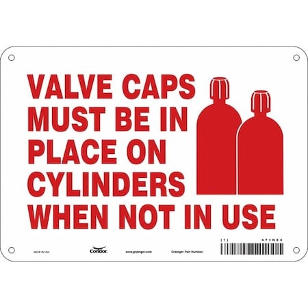 Safety Sign, 7 in Height, 10 in Width, Aluminum, Vertical Rectangle, English, 471N64 MPN:471N64