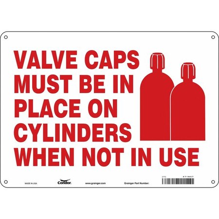 Safety Sign, 10 in Height, 14 in Width, Polyethylene, Horizontal Rectangle, English, 471N67 MPN:471N67