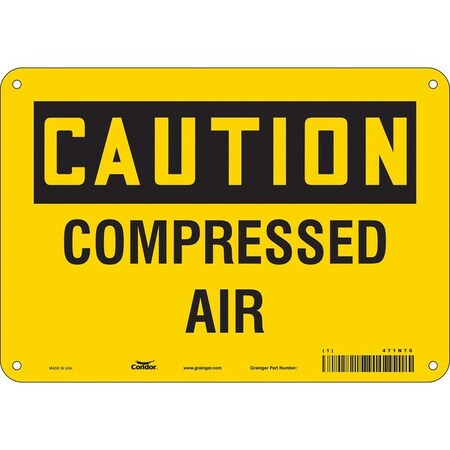 Safety Sign, 7 in Height, 10 in Width, Aluminum, Vertical Rectangle, English, 471N70 MPN:471N70