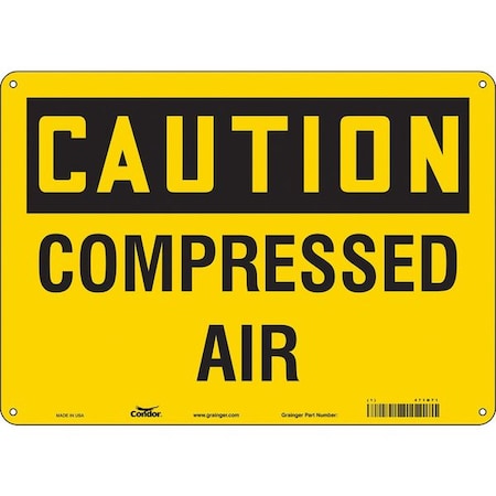 Safety Sign, 10 in Height, 14 in Width, Aluminum, Horizontal Rectangle, English, 471N71 MPN:471N71