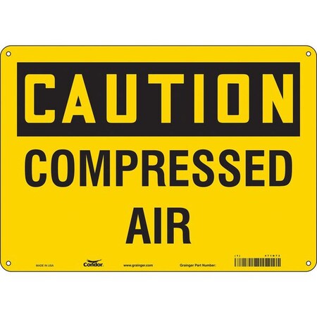 Safety Sign, 10 in Height, 14 in Width, Polyethylene, Horizontal Rectangle, English, 471N73 MPN:471N73