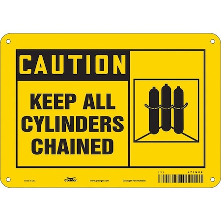 Safety Sign, 7 in Height, 10 in Width, Aluminum, Vertical Rectangle, English, 471N82 MPN:471N82