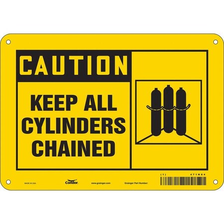 Safety Sign, 7 in Height, 10 in Width, Polyethylene, Vertical Rectangle, English, 471N84 MPN:471N84