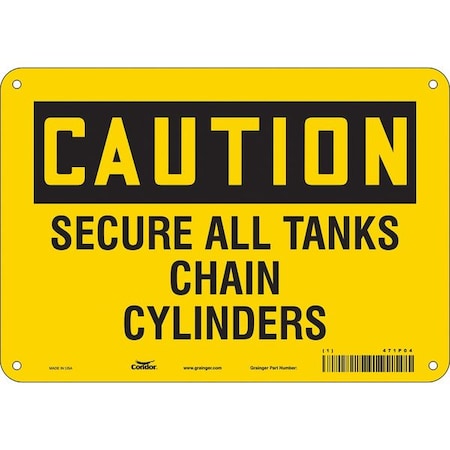 Safety Sign, 7 in Height, 10 in Width, Polyethylene, Vertical Rectangle, English, 471P04 MPN:471P04