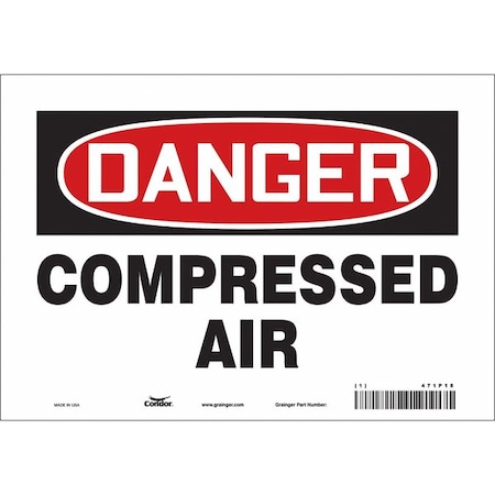 Safety Sign, 7 in Height, 10 in Width, Vinyl, Vertical Rectangle, English, 471P18 MPN:471P18