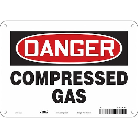 Safety Sign, 7 in Height, 10 in Width, Aluminum, Vertical Rectangle, English, 471P44 MPN:471P44
