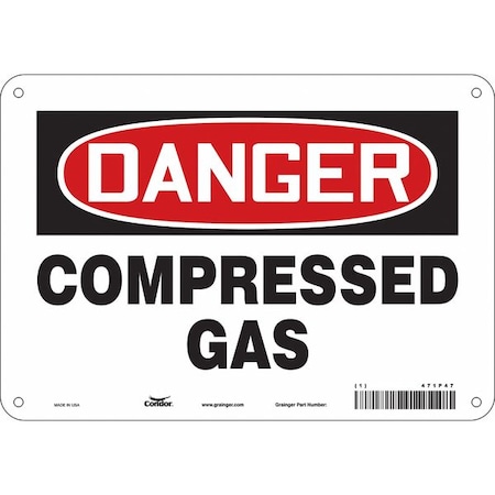 Safety Sign, 7 in Height, 10 in Width, Polyethylene, Vertical Rectangle, English, 471P47 MPN:471P47